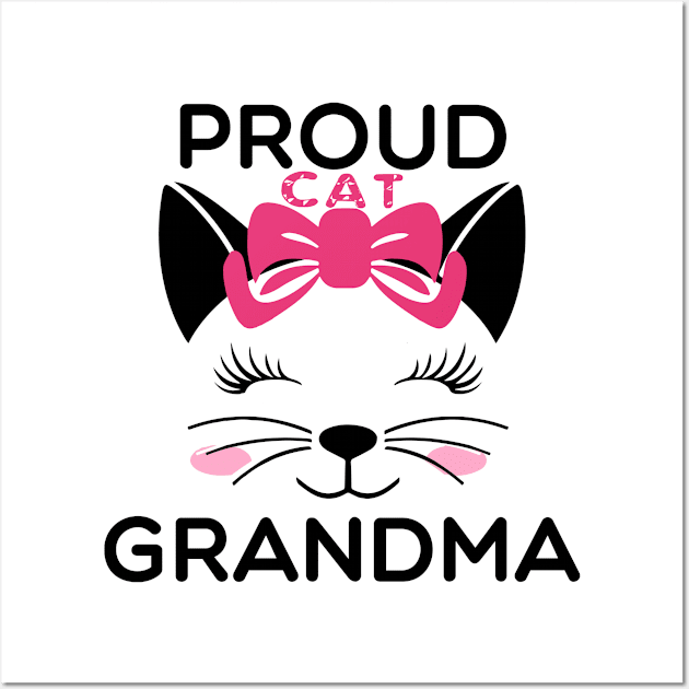 Proud Cat Grandma Wall Art by DragonTees